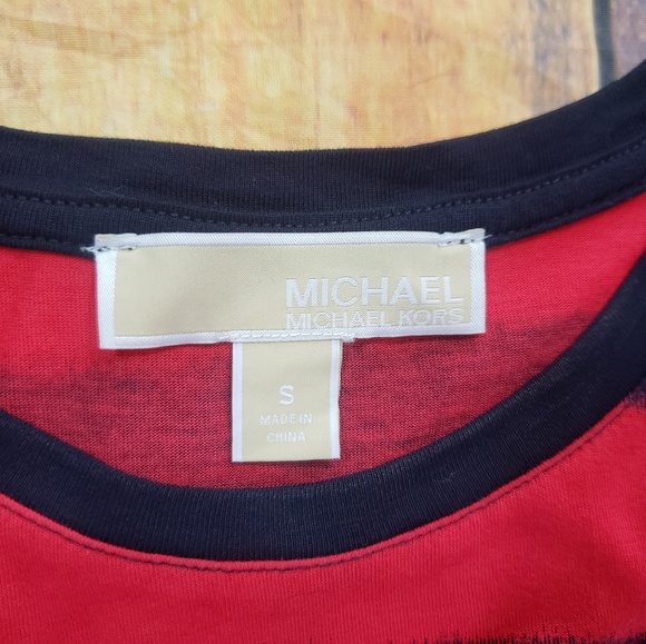 Michael Kors Striped Drawstring Waist Dress Sz S - Picture 6 of 8